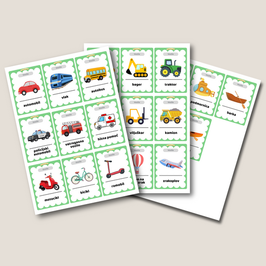 edukacijske kartice pdf ispis za vozila
Edukativne kartice PDF za tiskanje – vozila