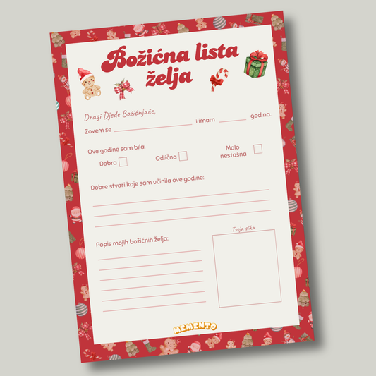 PISMO DJEDA BOŽIĆNJAKU - PDF Božićna Lista Želja