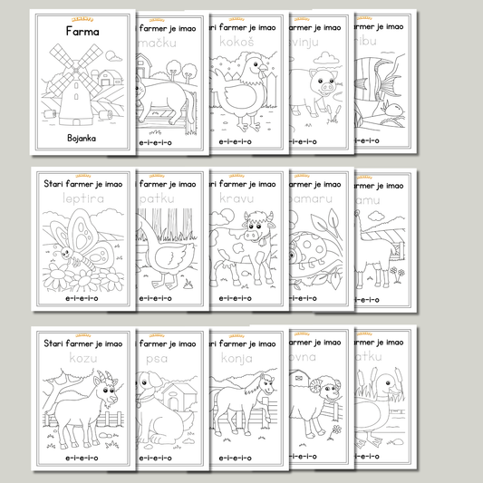 FARMER PDF bojanka za djecu – 15 Stranica