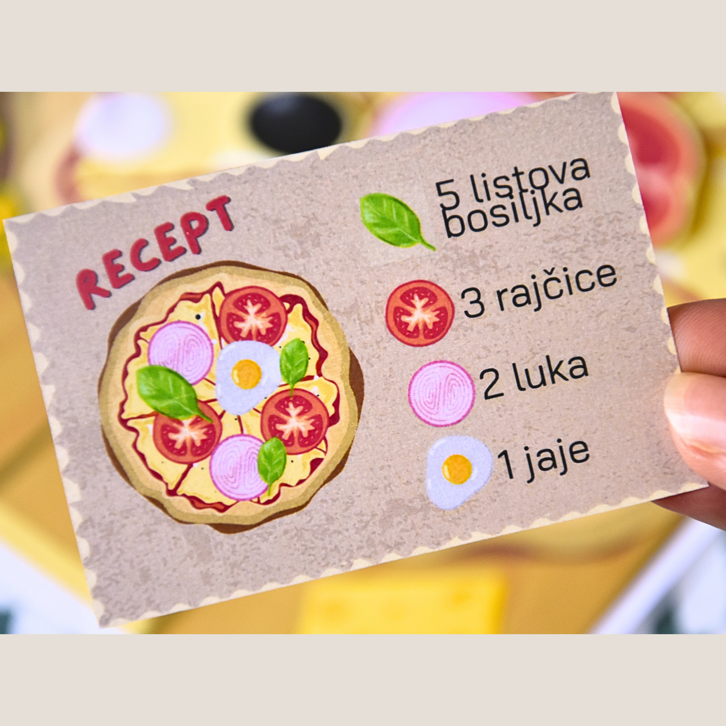 Recept za napraviti pizzu kako napraviti pizzu za didaktičku igru za učenje brojeva i količina. Recept za pripravo pice – kako narediti pico za didaktično igro za učenje številk in količin.