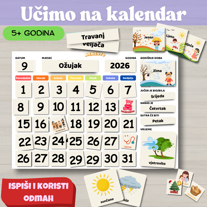 MOJ PRVI KALENDAR - PDF Edukativni kalendar za djecu