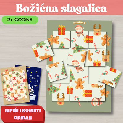 BOŽIĆNE SLAGALICE - Set od 3 puzzle