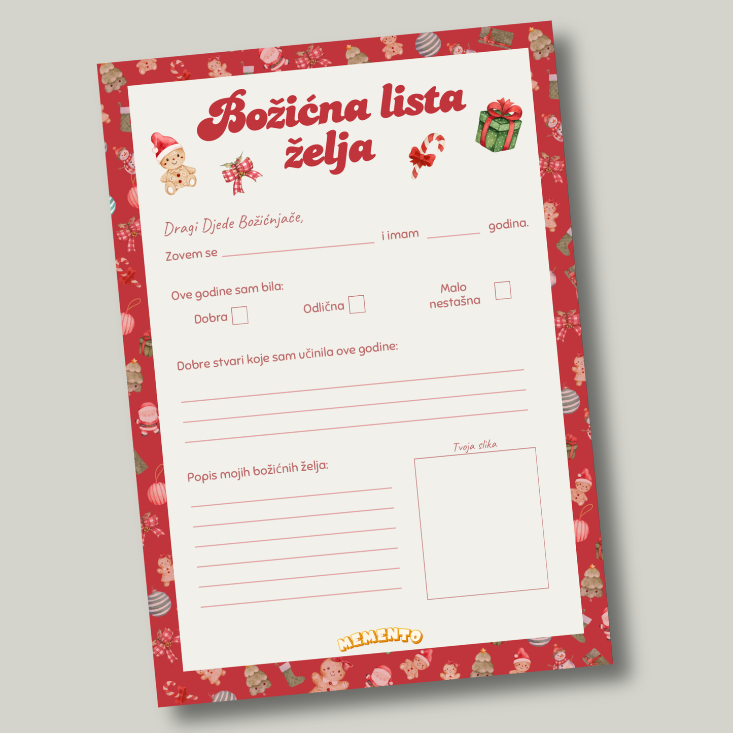 PISMO DJEDA BOŽIĆNJAKU - PDF Božićna Lista Želja