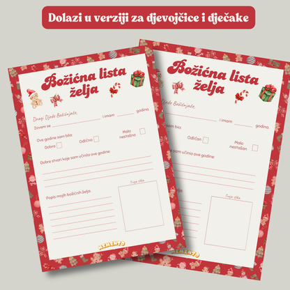 PISMO DJEDA BOŽIĆNJAKU - PDF Božićna Lista Želja