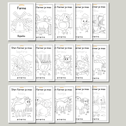FARMER PDF bojanka za djecu – 15 Stranica